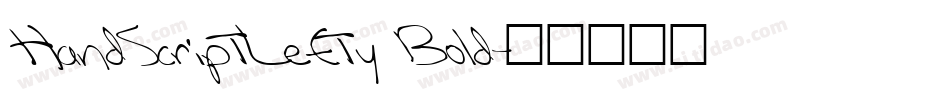 HandScriptLefty Bold字体转换